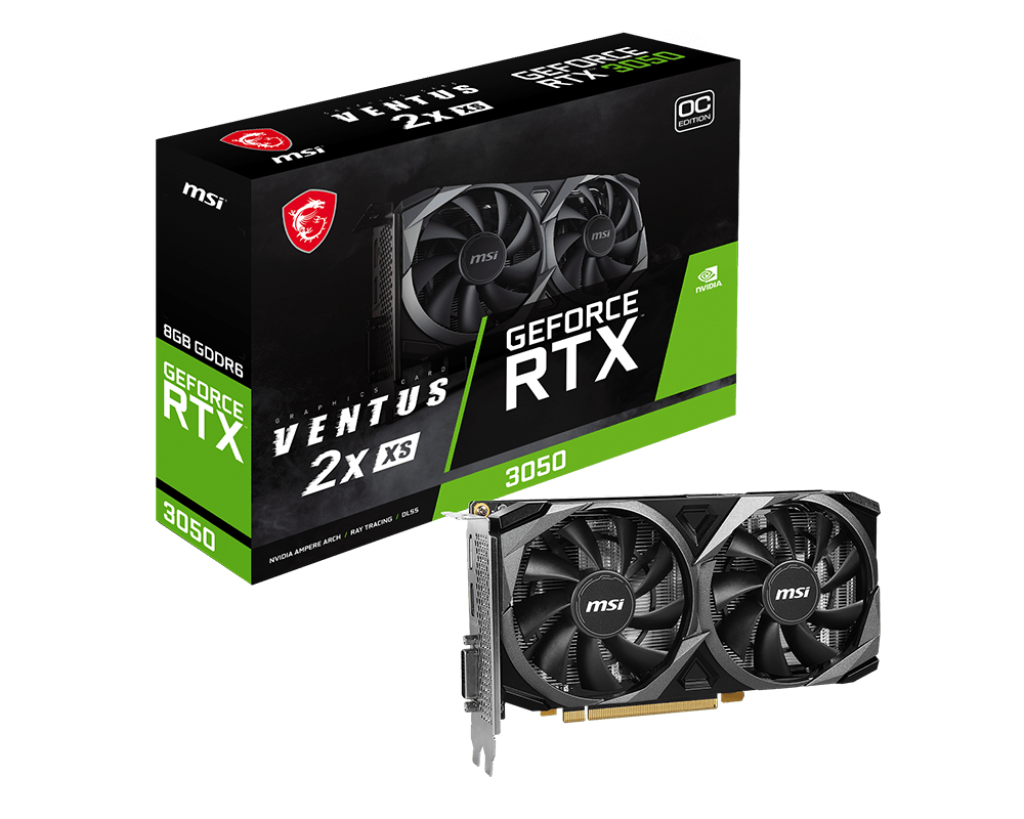 Видеокарта MSI RTX3050 Ventus 2X XS 8GB GDDR6 128-bit DP Hdmi Dl-dvi-d 2FAN RTL RTX 3050 Ventus 2X X .