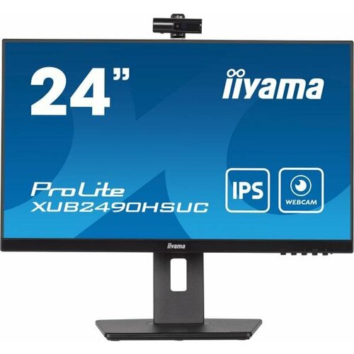 Монитор Iiyama 238 ProLite XUB2490HSUC-B5 черный IPS LED 169 HDMI MM Cam матовая HAS Piv 250cd 178гр178гр 1920x1080 60Hz VGA DP FHD USB 49кг 2429700₽
