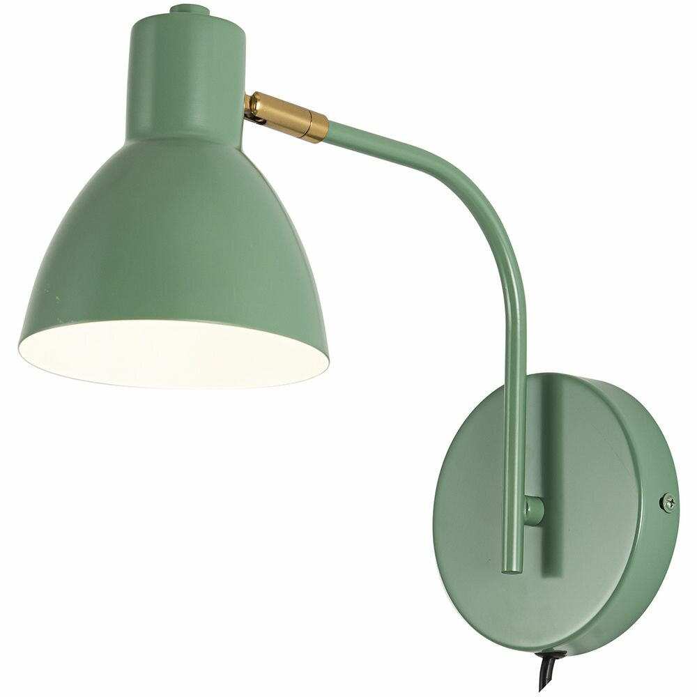 фото Бра с проводом и вилкой De Fran Тенерифе 1x60 Вт Е27 зеленый