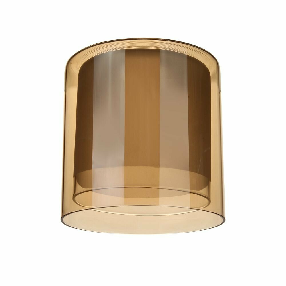 фото Плафон 33 идеи Цилиндр Двойной L13хD13 полупрозрачный амбер