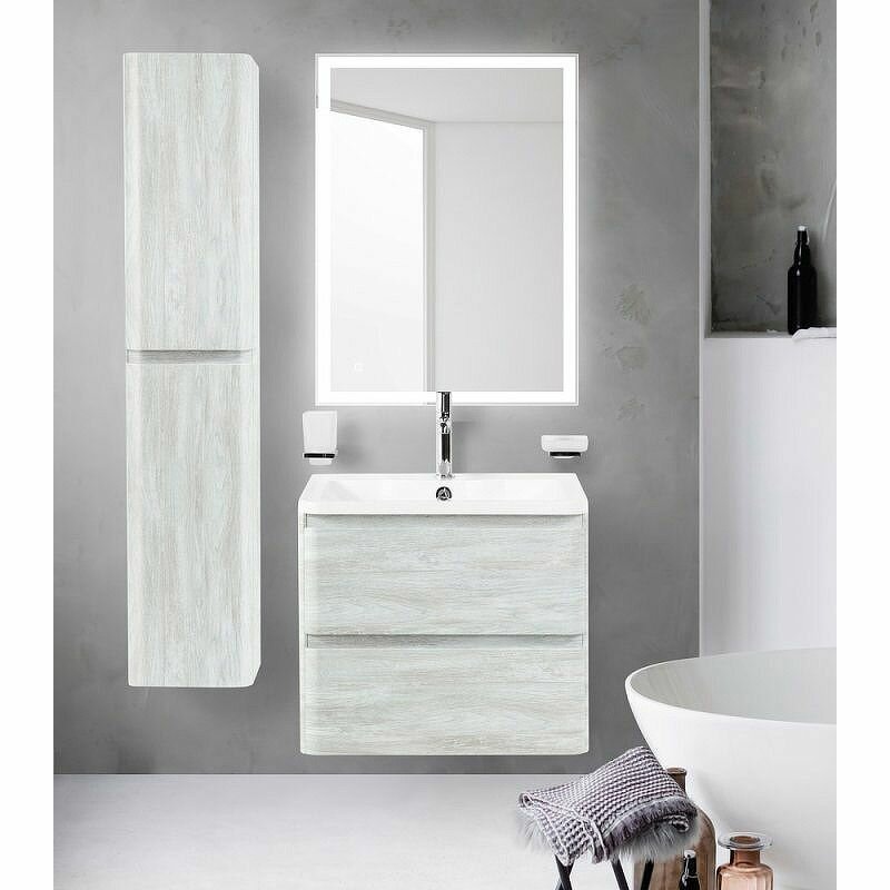 База под раковину подвесная BelBagno Albano с двумя выкатными ящиками Rovere Vintage Bianco 600x450x500 ALBANO-600-2C-SO-RVB