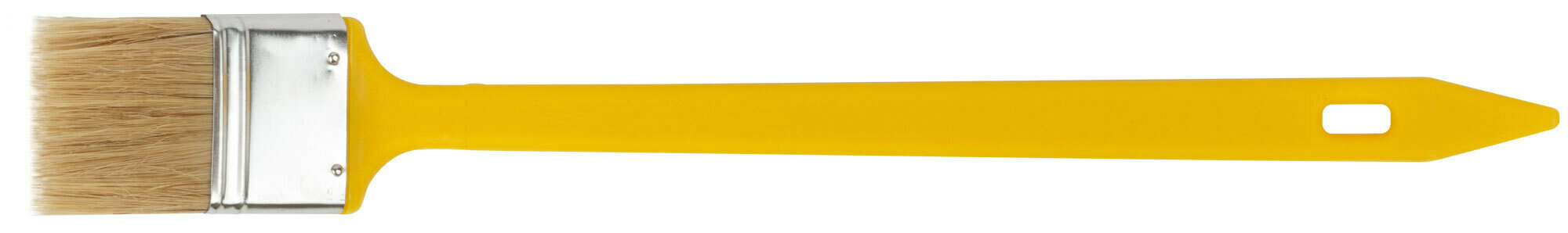 01218 Кисть радиаторная 2" (натуральная светлая щетина, желтая пластиковая ручка) FIT - фото №4