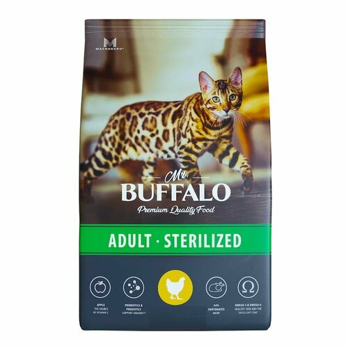 Mr.BUFFALO STERILIZED Сухой корм для стерилизованных кошек Курица