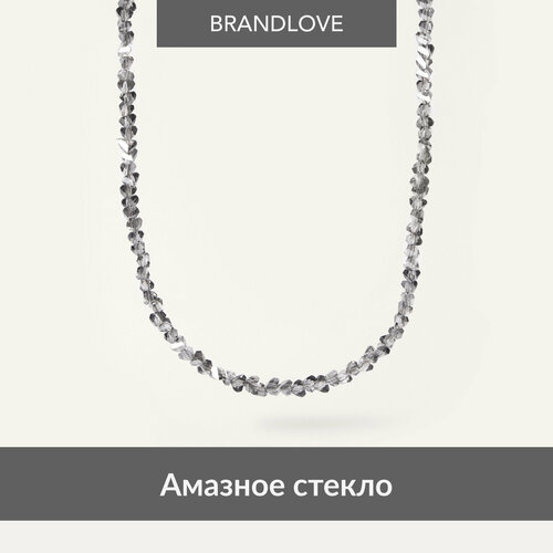 фото Чокер teaser, хрусталь, длина 35 см., серый bl jewelry