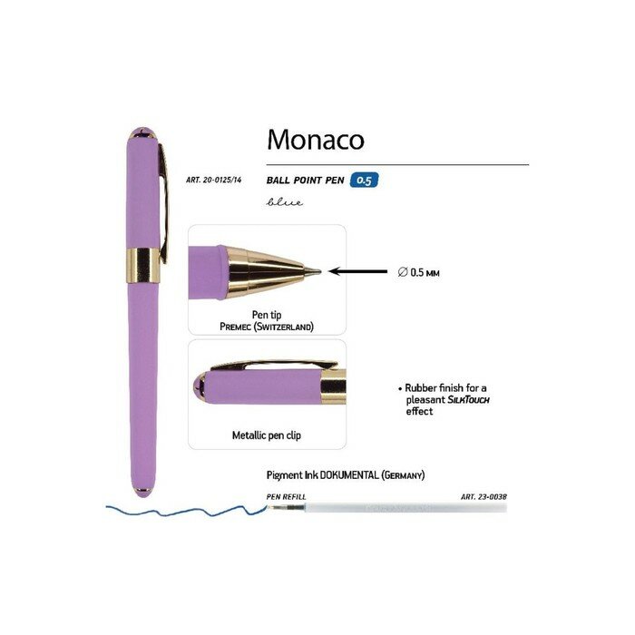 Ручка шариковая Monaco в подарочном футляре, синяя, 0,5 мм Bruno Visconti - фото №16