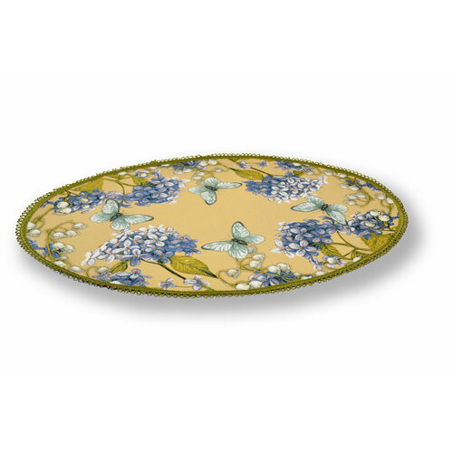 Салфетка гобеленовая овальная для сервировки стола 45х68 Танец бабочек 840₽