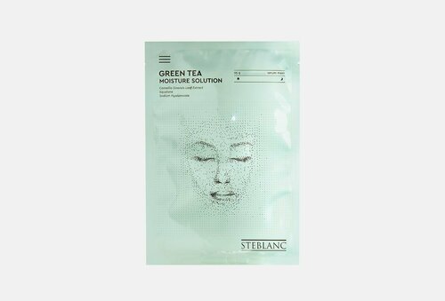 Тканевая маска-сыворотка длялица увляжняющая с экстрактом зеленого чая green tea moisture solution serum sheet mask