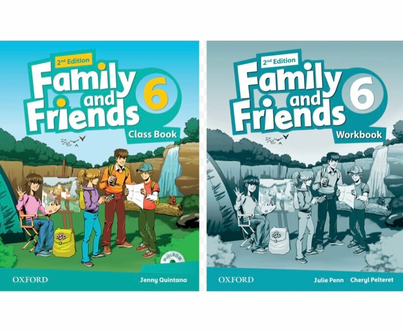 Family and Friends 6 Class Book with Multi ROM + Workbook with CD / Quintana Jenny / Oxford / Изучение английского языка уровень А2