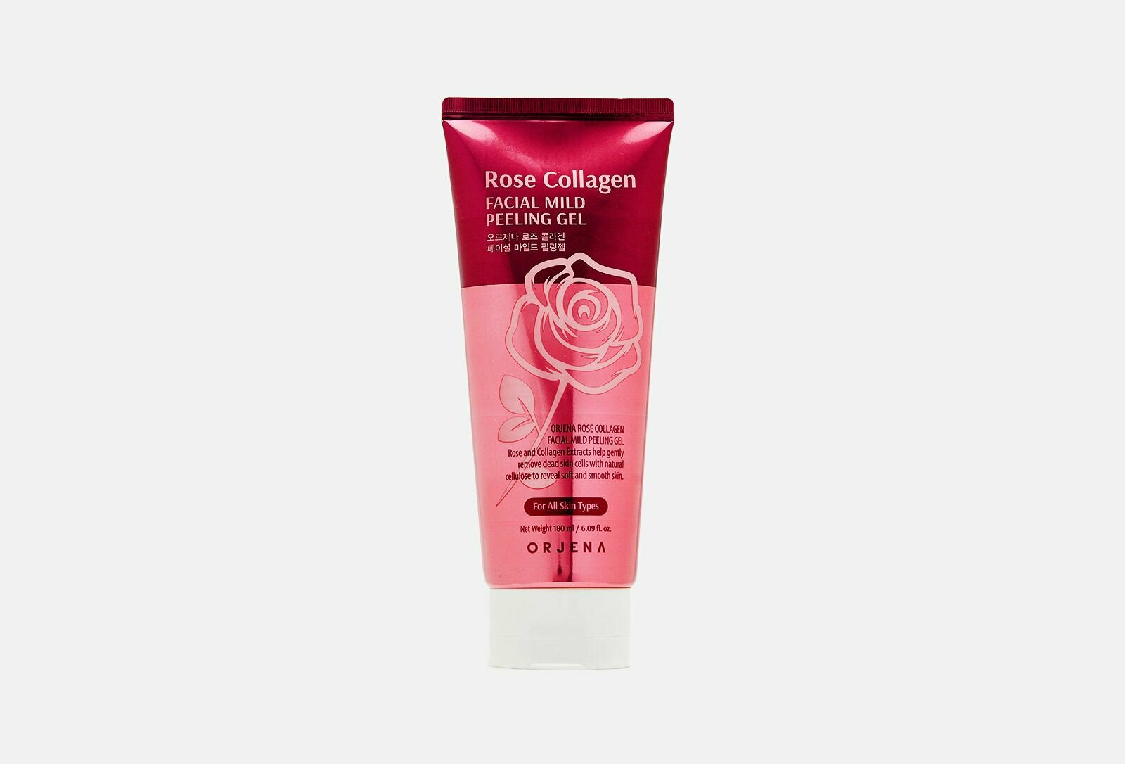 Отшелушивающий гель с экстрактом розы для лица rose collagen facial mild peeling gel