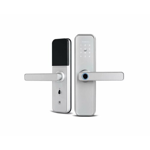 Биометрический Wi-Fi электронный замок на дверь - HD com Tuya-Wi-Fi Мод: SL-801L (Q38787UM) (биометрический считыватель, карты доступа, Tuya / Smartlif