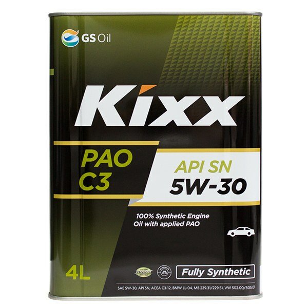 Масло моторное kixx pao 5w-30 синтетическое 4 л l209144te1