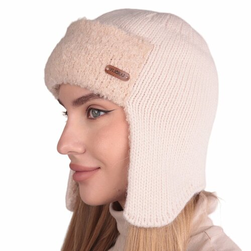 фото Шапка ушанка flioraj, размер 56-58, розовый