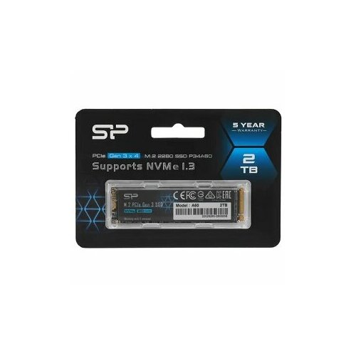 Твердотельный диск 2TB Silicon Power P34A60 M2 2280 PCI-E 3x4 RW - 22001600 MBs 1804500₽
