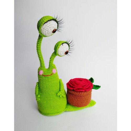 Интерьерная вязаная игрушка Улитка Розита