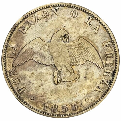 Чили 50 сентаво 1853 г.