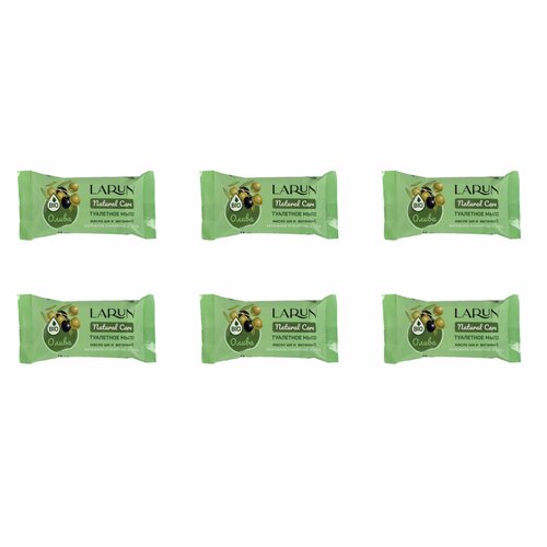 Larun Мыло туалетное Natural Care Олива, твердое, 70 г, 6 шт.