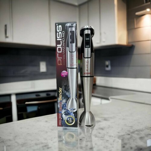 Погружной Блендер Proliss 1600w PRO-3595 2 скорости с насадкой-блендером черно-серый 189000₽