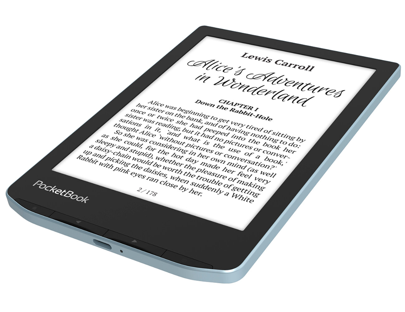 Электронная книга PocketBook 629 Verse Bright Blue голубой с обложкой ReaderONE Brown