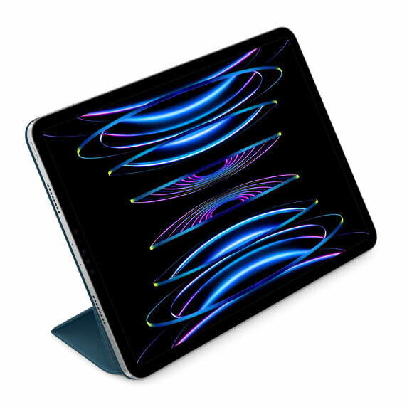 Силиконовый чехол Smart Folio для iPad Pro 11-inch (2th/3th/4th generation) Navy Blue — фото 4