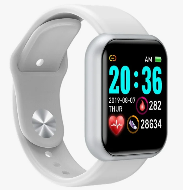 Умные часы Smart Bracelet/ Счетчик калорий /Звонки /Будильник /iOS, Android/ Белый