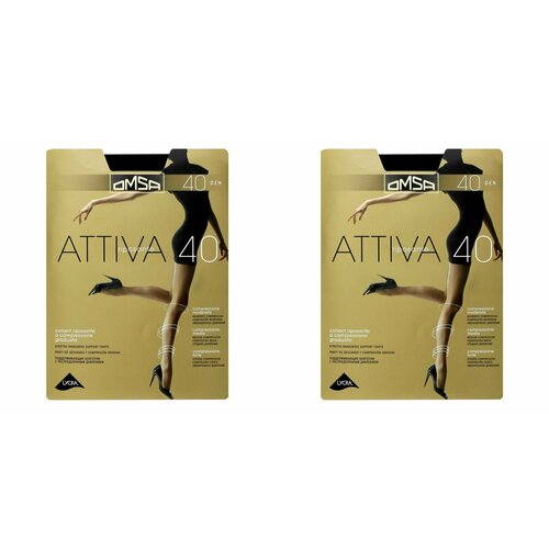 фото Колготки omsa attiva, 40 den, 2 шт., размер 3, чёрный
