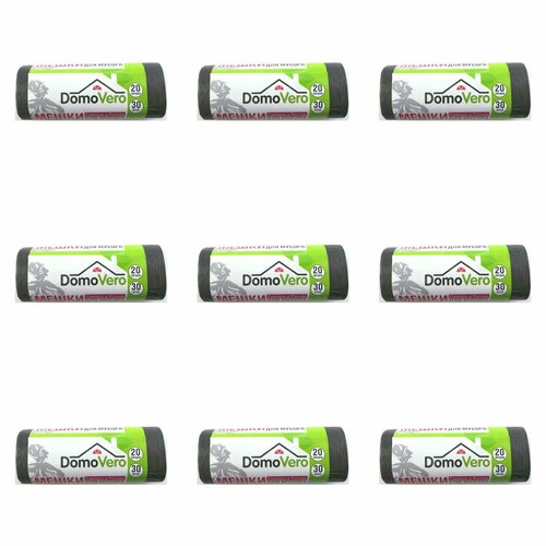 DomoVero Мешки для мусора 20 литров, 30 штук в упаковке, 9 уп