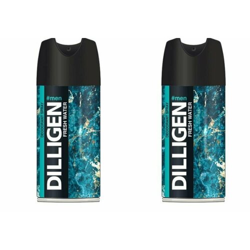 Dilligen Дезодорант Мужской Fresh Water, 150 мл, 2 щт дезодорант спрей dilligen fresh water 150 мл