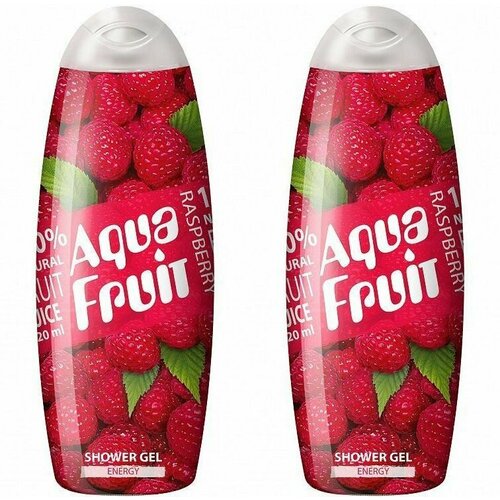 Aquafruit Гель для душа Energy, Малина, 420 мл, 2 шт