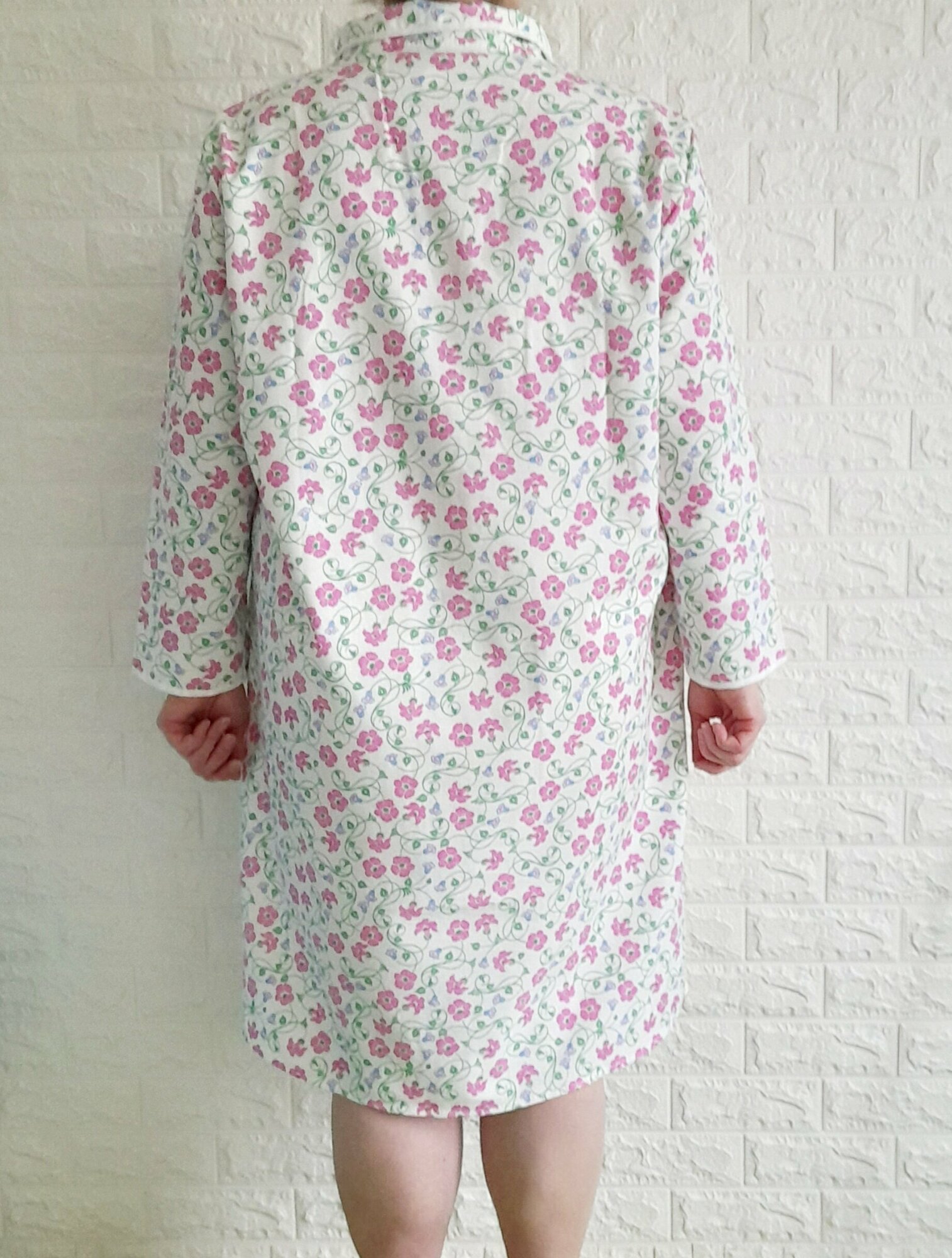 Сорочка средней длины, длинный рукав, утепленная, размер 54, розовый - фотография № 9