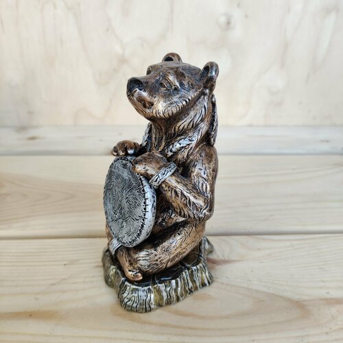 Статуэтка медведь шаман из искусственного камня