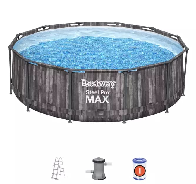 Бассейн BESTWAY каркасный Steel Pro Max 427х107см, фильтр-насос, лестница, тент в комплекте. арт.5614Z