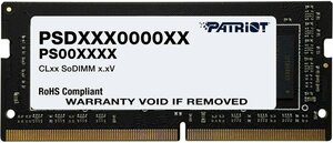 Оперативная память 16Gb DDR4 3200MHz Patriot Signature Line SO-DIMM (PSD416G32002S)