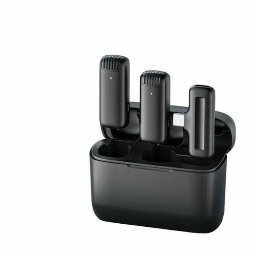 Микрофон петличный беспроводной J13 Type-C с кейсом-чехлом черный 233600₽