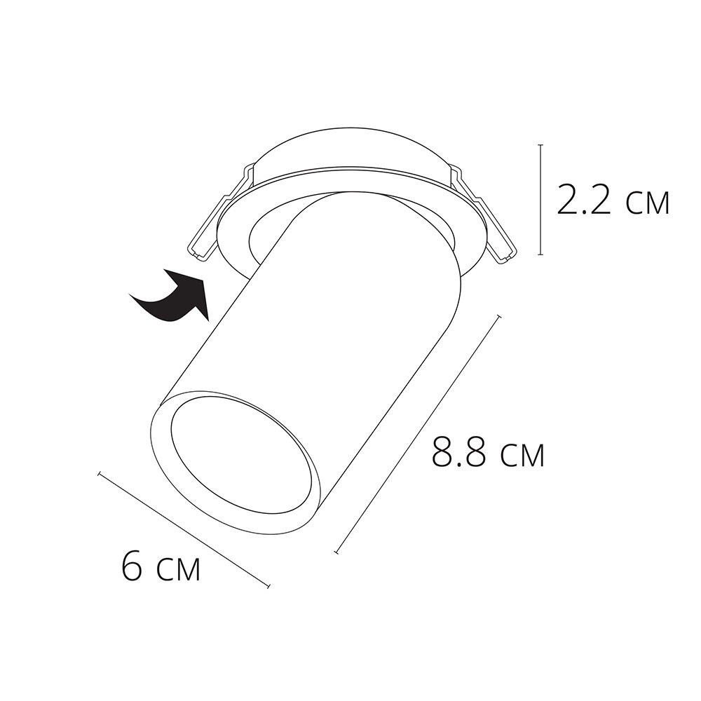 Встраиваемый светильник Arte Lamp Situla A3731PL-1WH - фото №4