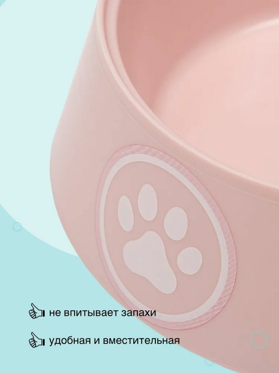 Миска для кошек Лекси 0.3 л, розовый, 2 шт - фотография № 2