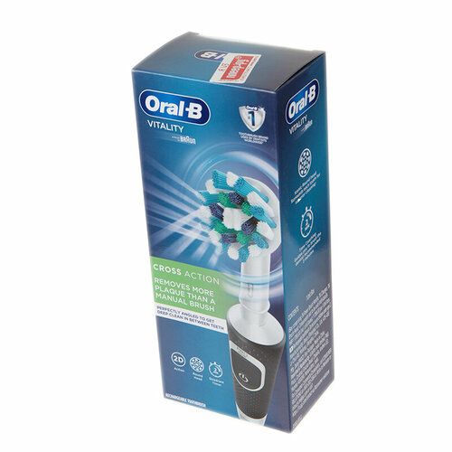 Зубная электрощетка Braun Oral-B Vitality D100.413.2 Cross Action Black ирригатор oral b aquacare 4 зубная щетка vitality 100 black