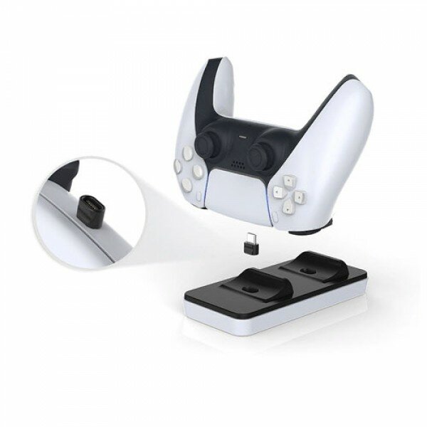 Зарядная станция PS-5 Dual Charging Dock for Controllers Black/White TP5-0505 DOBE