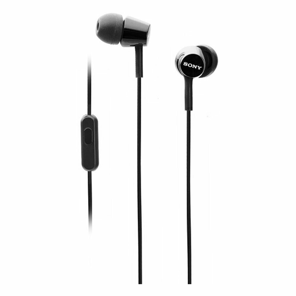 Наушники SONY внутриканальные проводные с микрофоном MDR-EX155APB чёрные