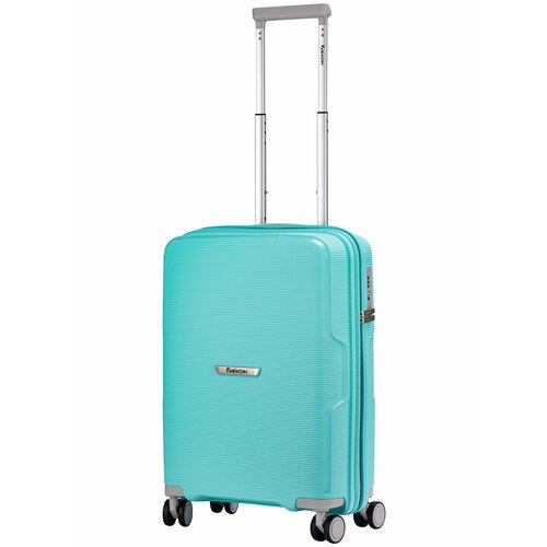 Чемодан Robinzon Santorini Plus 2.0, 37 л, размер S, бирюзовый чемодан чемоданментолm 37 л размер s бирюзовый