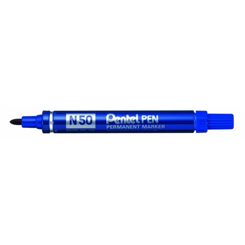 Маркер перманентный Pentel Pen 4,3 мм, пулевидный, 12 шт, синий