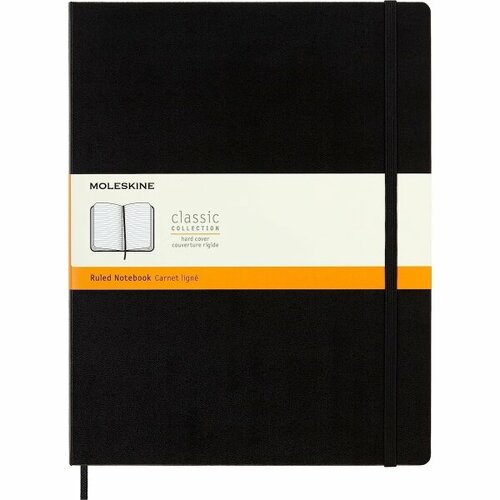 Блокнот в линейку Moleskine Classic XXL 190х250мм, 192стр, твердая обложка, черный записная книжка страны советов страницы истории журнала огонек в 1920 е годы монография