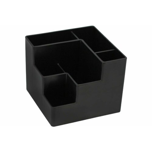 Подставка для канцелярских мелочей осколпласт 6 отделений, черная 601-02