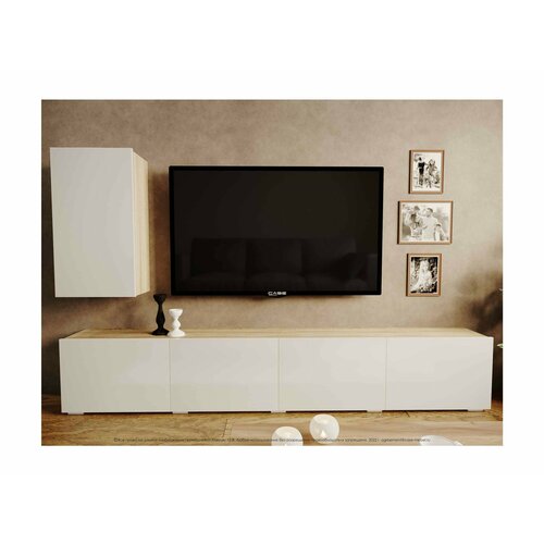 Гостиная Лия-3 с пеналом Дуб вотанБелый глянец 27687₽