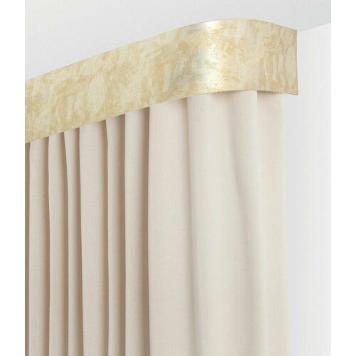 Карниз для штор LEGRAND Венециано потолочный с планкой двухрядный жемчуг 200 см