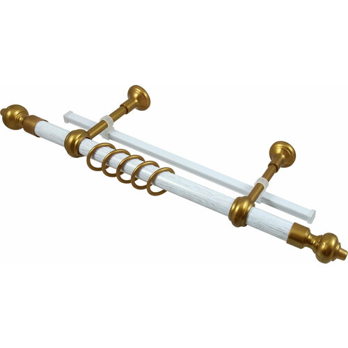 Карниз для штор Legrand Валанс настенный двухрядный белое золото-патина 160 см