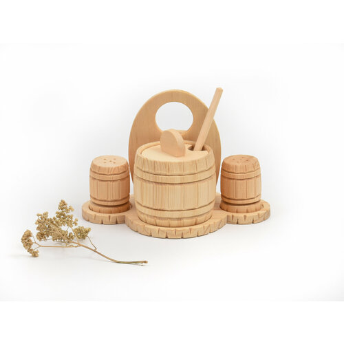 Набор деревянный из кедра для сахара соли перца 3490₽