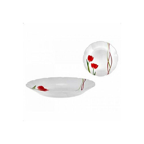 Royal Garden серия Modern Poppy M Тарелка суповая 23 cм, опаловое стекло. RG009GL