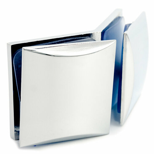 Коннектор для душевой, стекло-стекло, Хром глянцевый