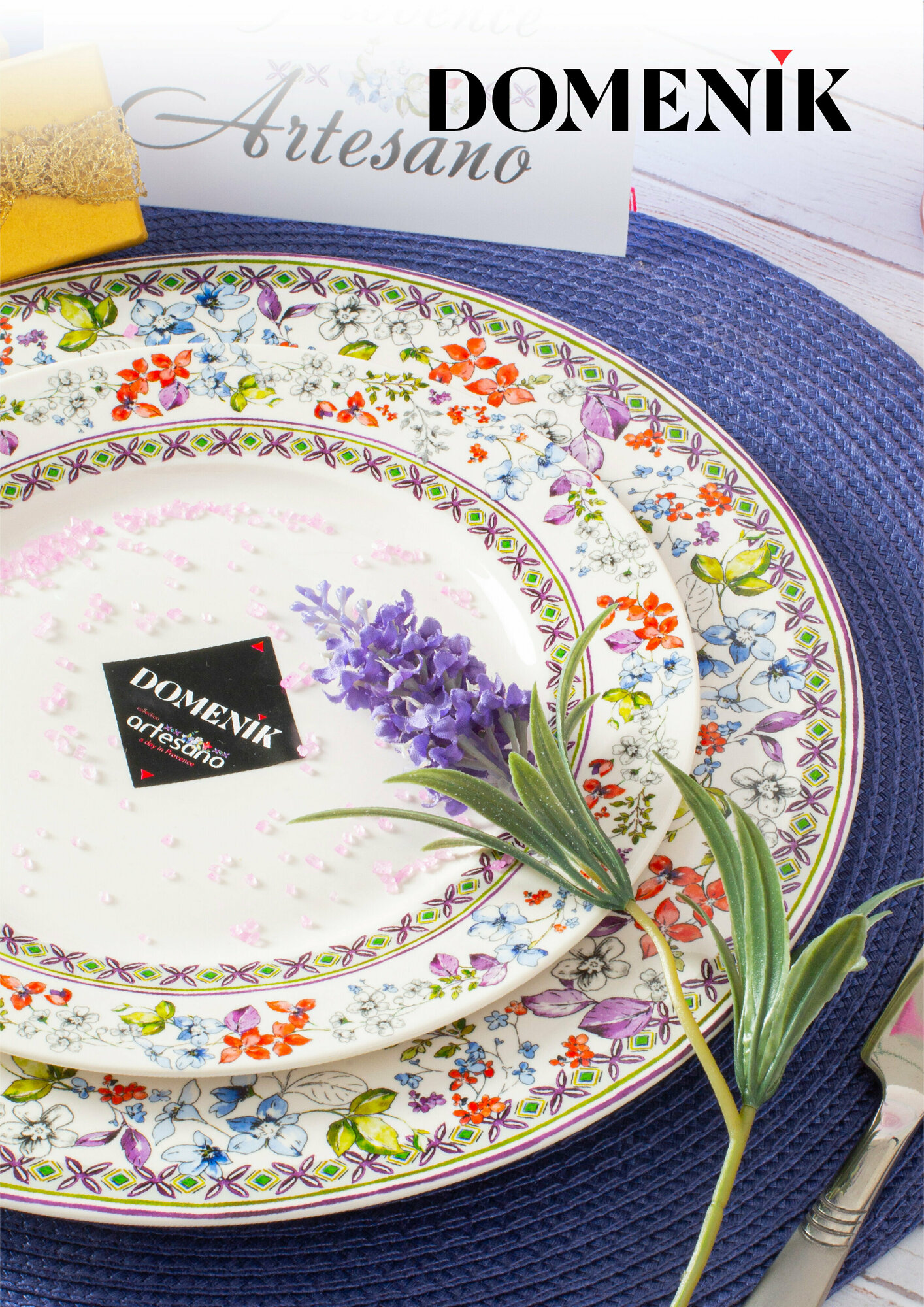 Тарелка обеденная DOMENIK "ARTESANO" 27 см, 1 штука, для ПММ и СВЧ — фото 1