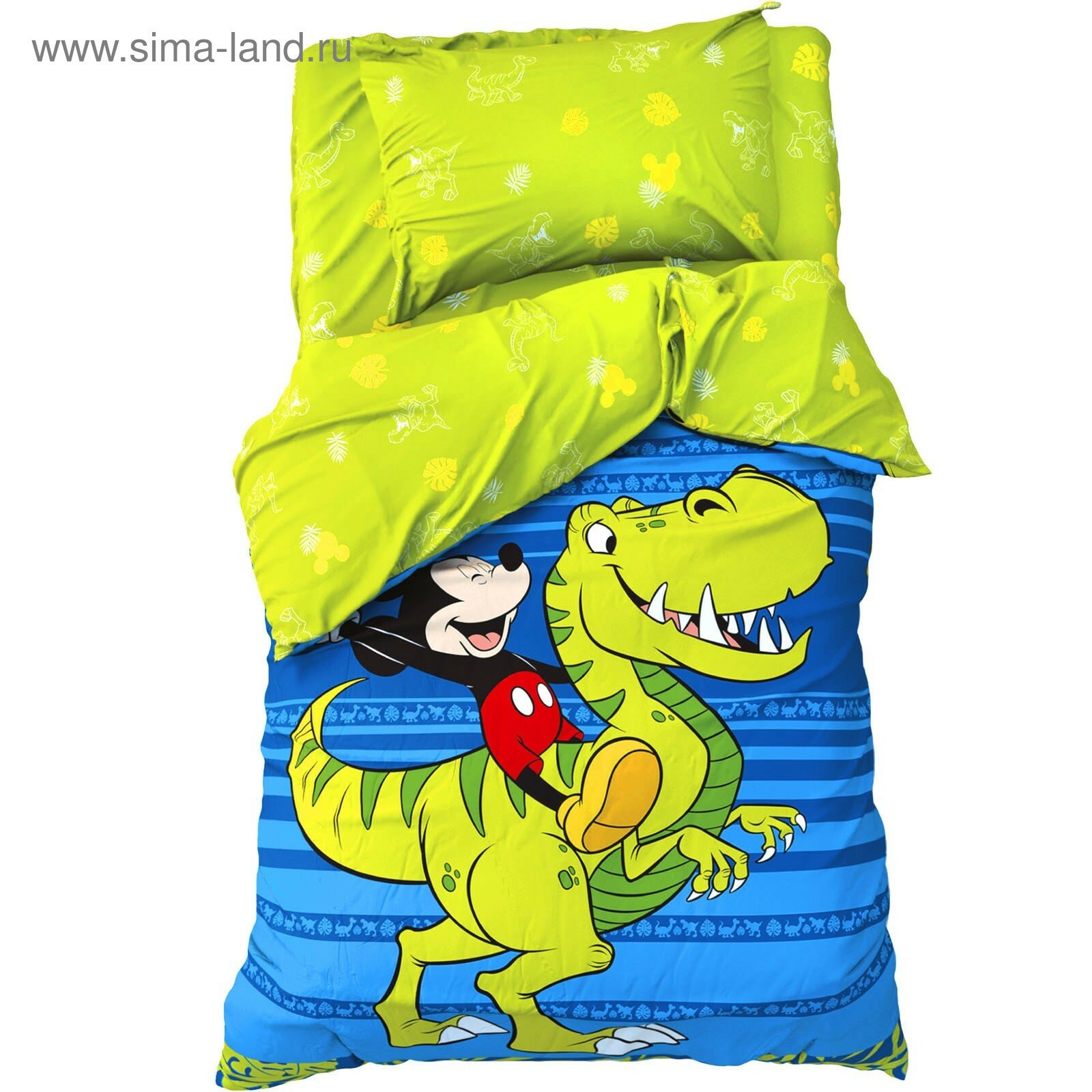 фото Постельное бельё 1,5 сп "Jungle", Микки Маус, 143*215 см, 150*214 см, 50*70 см -1 шт, поплин